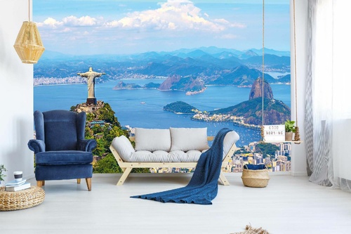 Vlies Fototapete - Blick auf Rio de Janeiro 375 x 250 cm